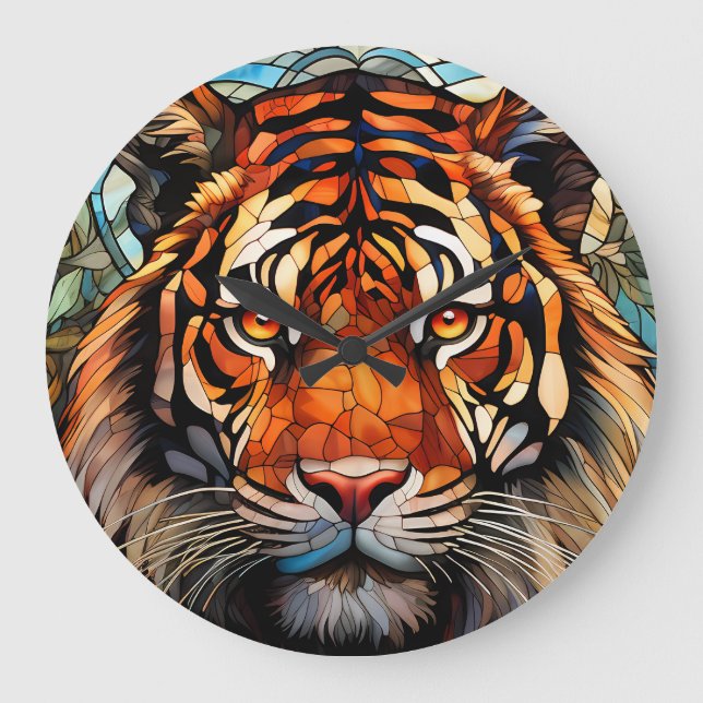 Grande Relógio com Desenho de Tigre (Frente)