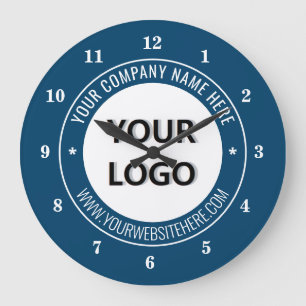 Grande Relógio com Logotipo Empresarial Promocional e Tex