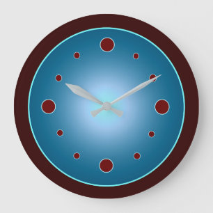 Grande Relógio com Números de Ponto Vermelho Atmosférico 