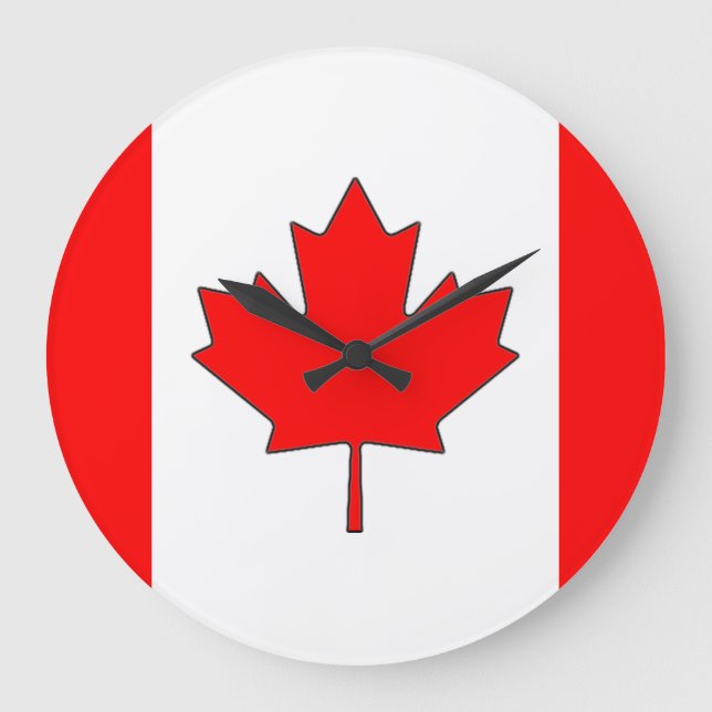 Grande Relógio da Bandeira Canadense (Frente)