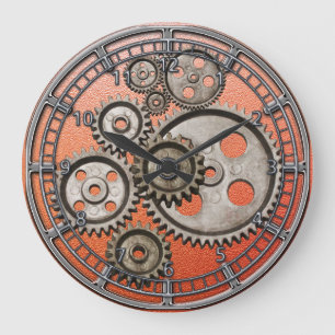 Grande relógio da máquina de vintagem do motor de engre