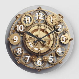 Grande Relógio de Acrílico Engrenagem Falsa Funciona