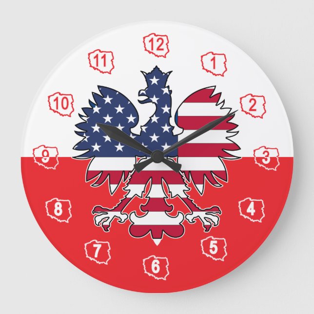 Grande Relógio de Águia Polonês Americano (Frente)