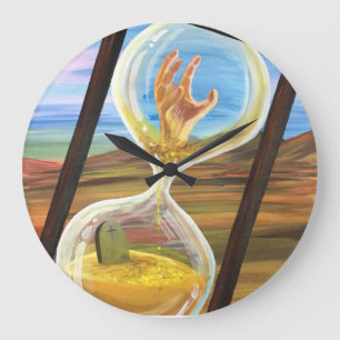 Grande Relógio de Areia Surreal Memento Mori Gótico Sombr
