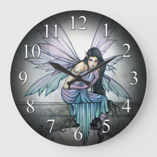Grande Relógio de Arte Astrid Gótica Fada Fantasia