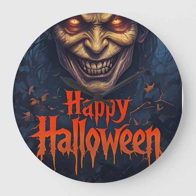 Grande relógio de arte das paredes de halloween (Frente)