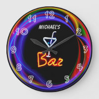 Relógio de Bar Personalizado da Casa Privada Neon
