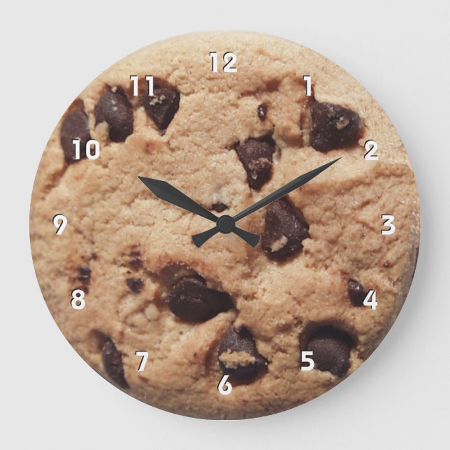 Grande Relógio de biscoito de chocolate gigante com númer (Frente)