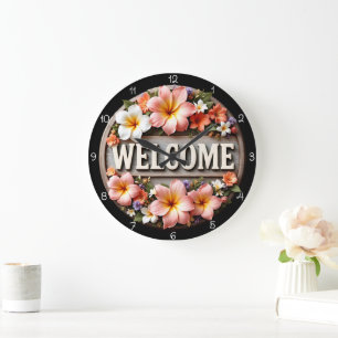Grande Relógio de Boas-vindas Tropical Blopical