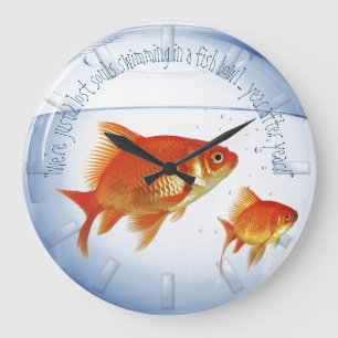 Grande Relógio de boliche Goldfish, gostaria de estar aq