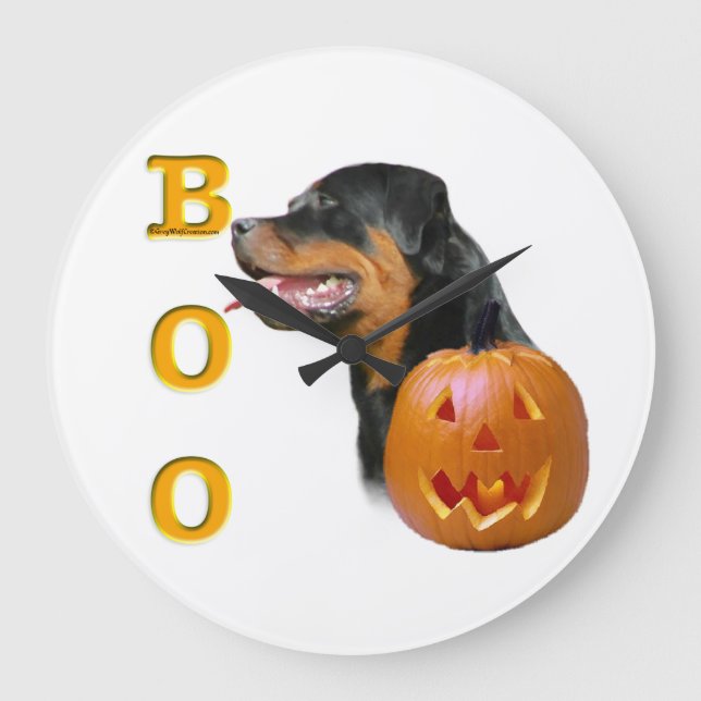 Grande Relógio de Boo Rottweiler (Frente)
