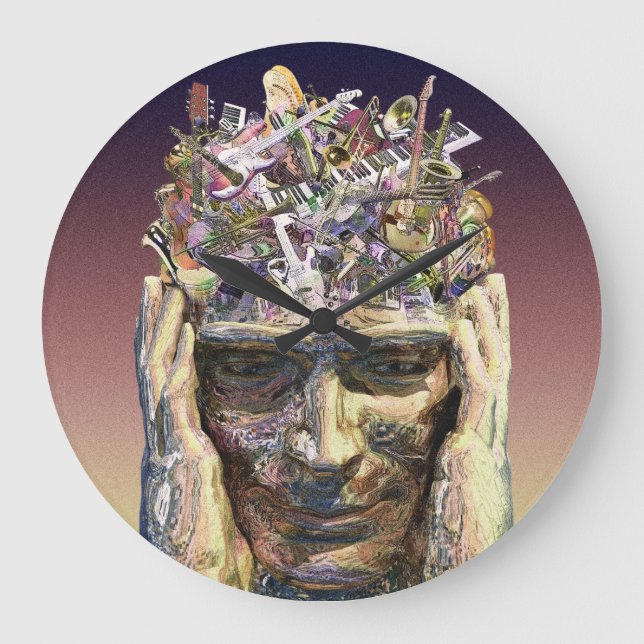 Grande Relógio de Cabeça de Música (Frente)