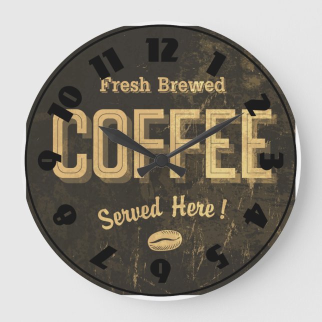 Grande Relógio de café fresco (Frente)