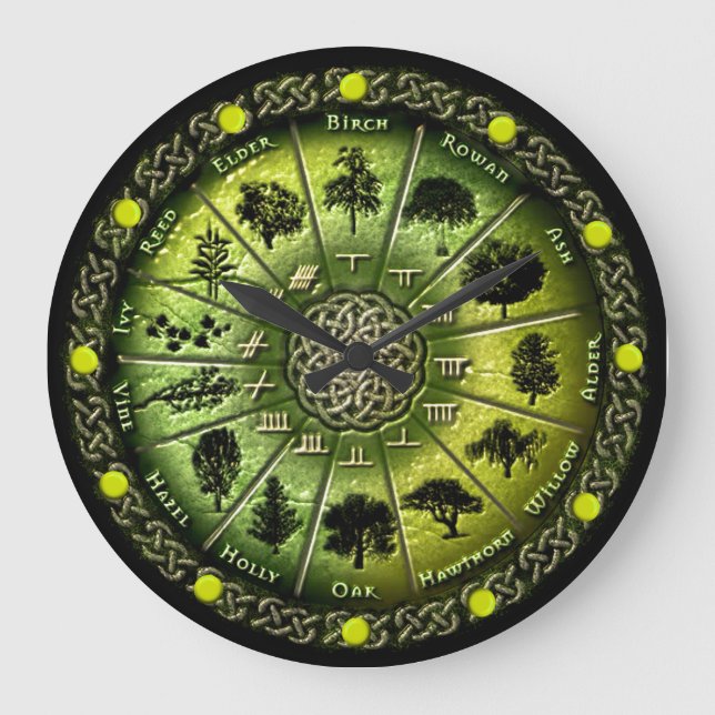 Grande relógio de calendário da árvore Druid (Frente)