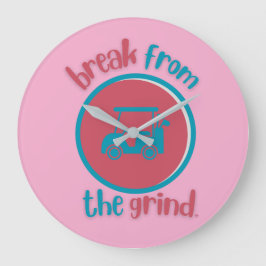 Grande Relógio de Carrinho de Golfe Rosa