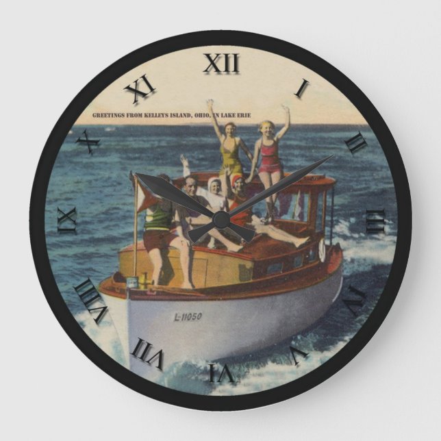 Grande Relógio de Cartão de Posto em Ohio, na Ilha Kelley (Frente)