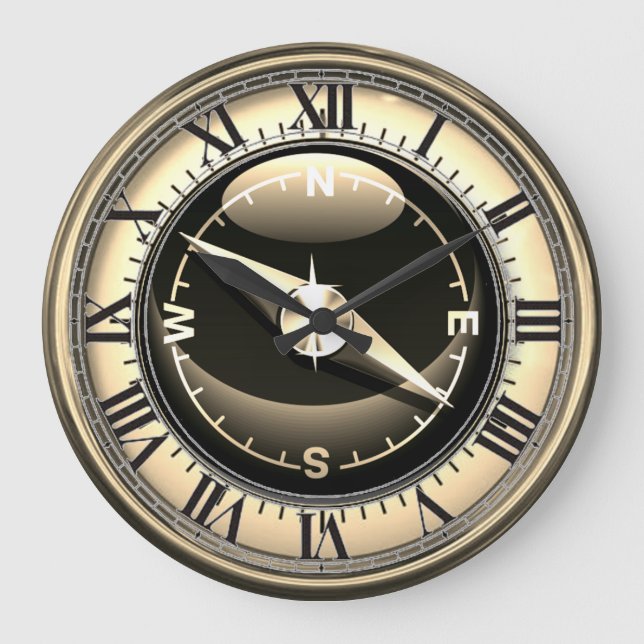 Grande Relógio de Compass Faux (Frente)
