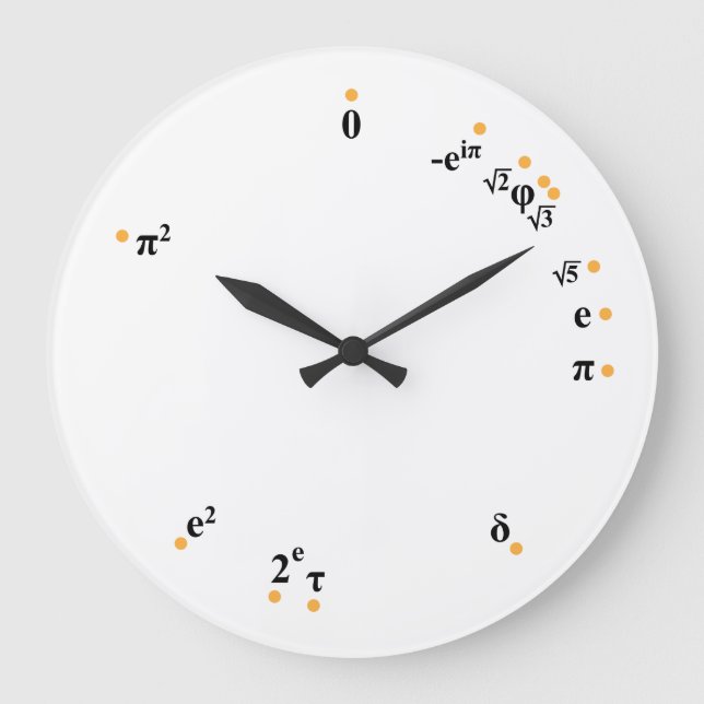 Grande Relógio de Constantes Matemáticas (laranja) (Frente)