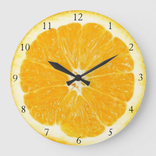 Grande Relógio de cozinha de Fruta laranja