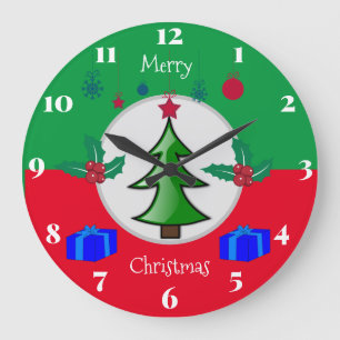 Grande Relógio de Cozinha de Natal