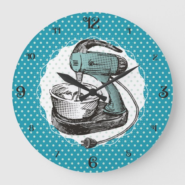 Grande Relógio de cozinha giratória de retrorreflectores  (Frente)