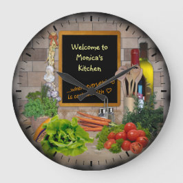 Grande Relógio de cozinha (personalizável)
