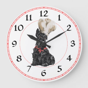 Grande Relógio de Cozinha Scottish Terrier
