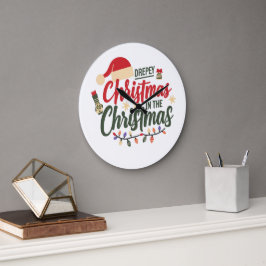 Grande Relógio de Design de Natal de repetição de feliz d