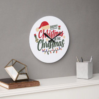 Grande Relógio de Design de Natal de repetição de feliz d