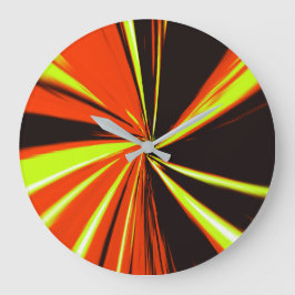 Grande Relógio de Design de pintura clara laranja/amarelo