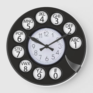 Grande relógio de discagem por telefone