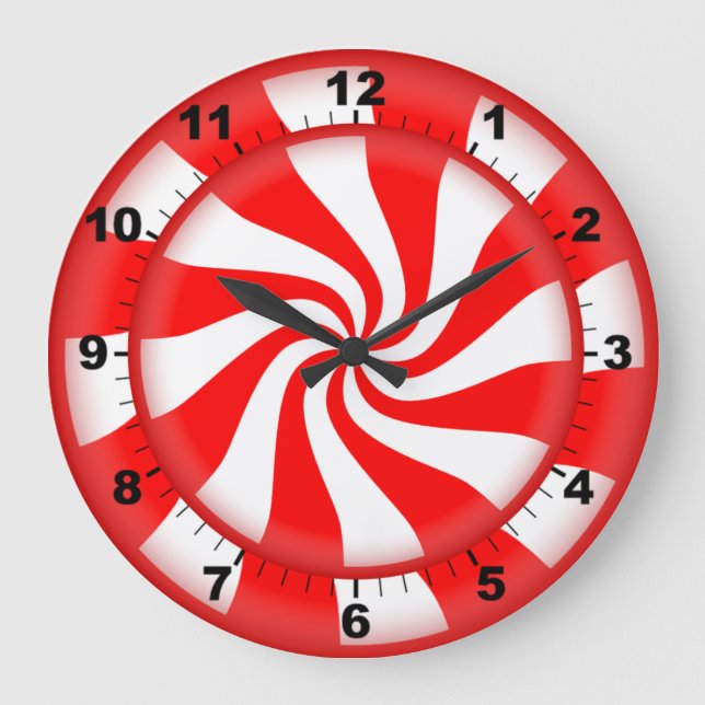 Grande Relógio de doces de hortelã-pimenta (Frente)