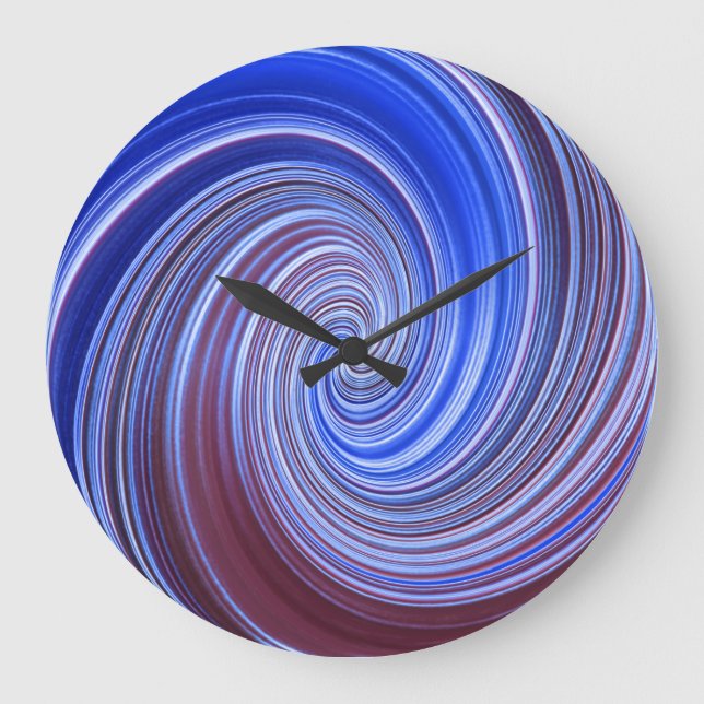 Grande Relógio de espiral de tinta azul (Frente)