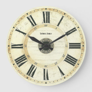 Grande Relógio de Fazenda Russo Numeral Romano Vintage