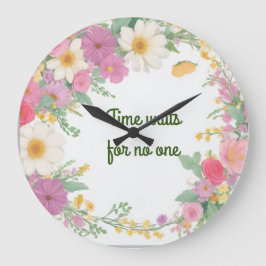 Grande Relógio de Flores de Garland