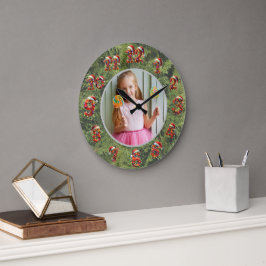 Grande Relógio de Foto Personalizado | Presente de Natal
