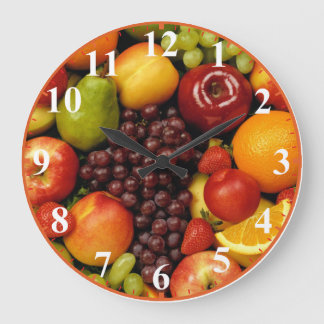 Grande Relógio de Fruta Inteiro Misto com Números