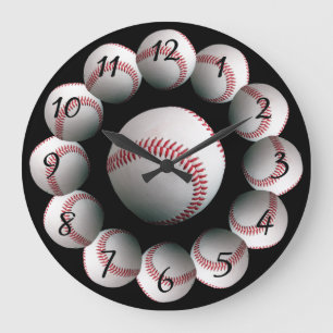 Grande relógio de fundo de beisebol