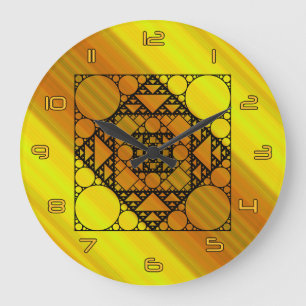 Grande Relógio de Geometria Fractal