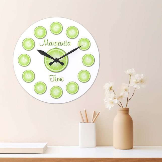 Grande Relógio de Hora da Margarita (Margarita Time Clock. A burst of sunshine for your kitchen or party zone! )