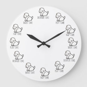 Grande Relógio de Hora de Jantar, Brincar, Passear e Sone
