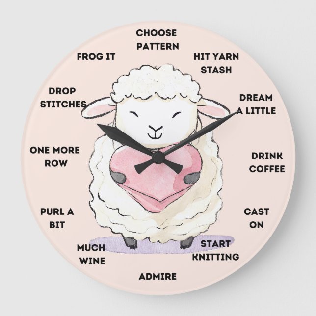 Grande Relógio de Knitter (Frente)