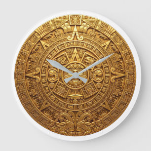 Grande Relógio de Luxo Calendário Asteca Elite México