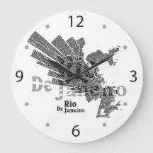 Relógio de Mapa do Rio de Janeiro
