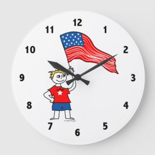 Grande Relógio de Meninos Americanos