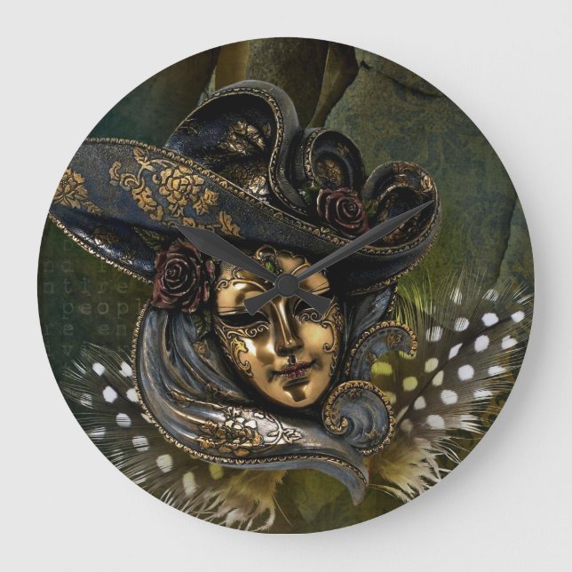 Grande Relógio de Muralha Máscara-Verde (Frente)