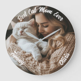 Grande Relógio de Muro de Fotografias Personalizadas - Pr