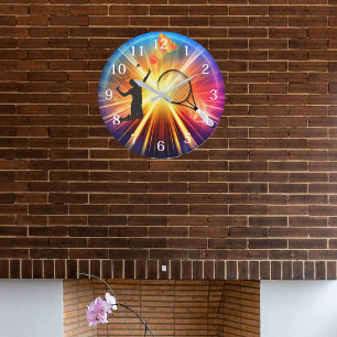 Grande Relógio de Muro do Entusiasta Badminton