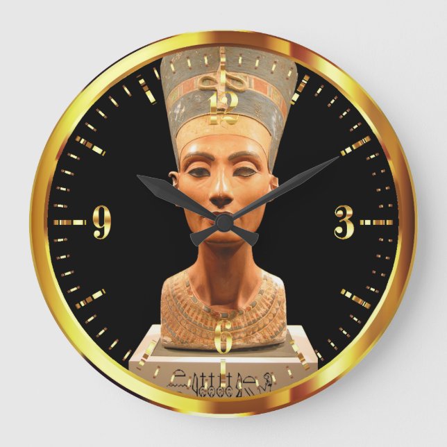 Grande Relógio de Muro Nefertiti no Egito (Frente)