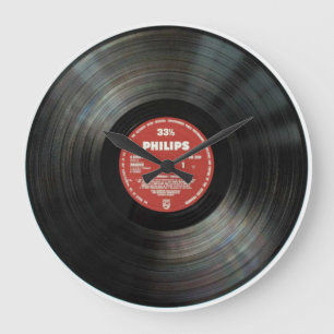 Grande Relógio de Muro Retro Vinil - Ofertas Escolhidas